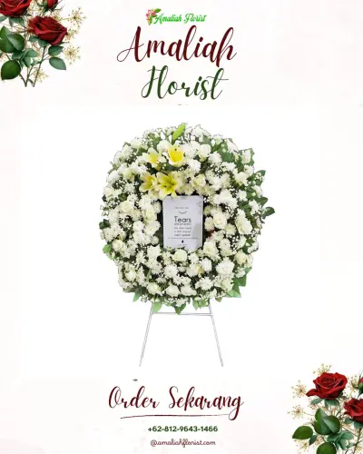 Krans Bunga Duka Cita di Rumah Duka Adi Jasa